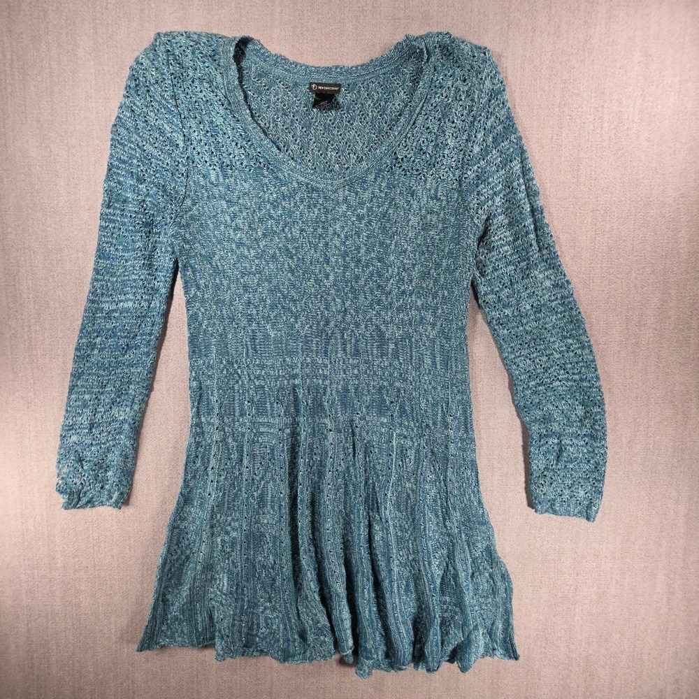 New Directions Sweater Dress Womens‎ Medium Knit Fit Flare Long Sleeve